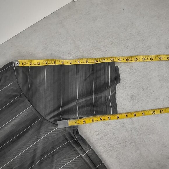 Cutter & Buck Dark Gray Light Gray White Polyester DryTec Polo Golf Shirt Sz XXL - Picture 9 of 12